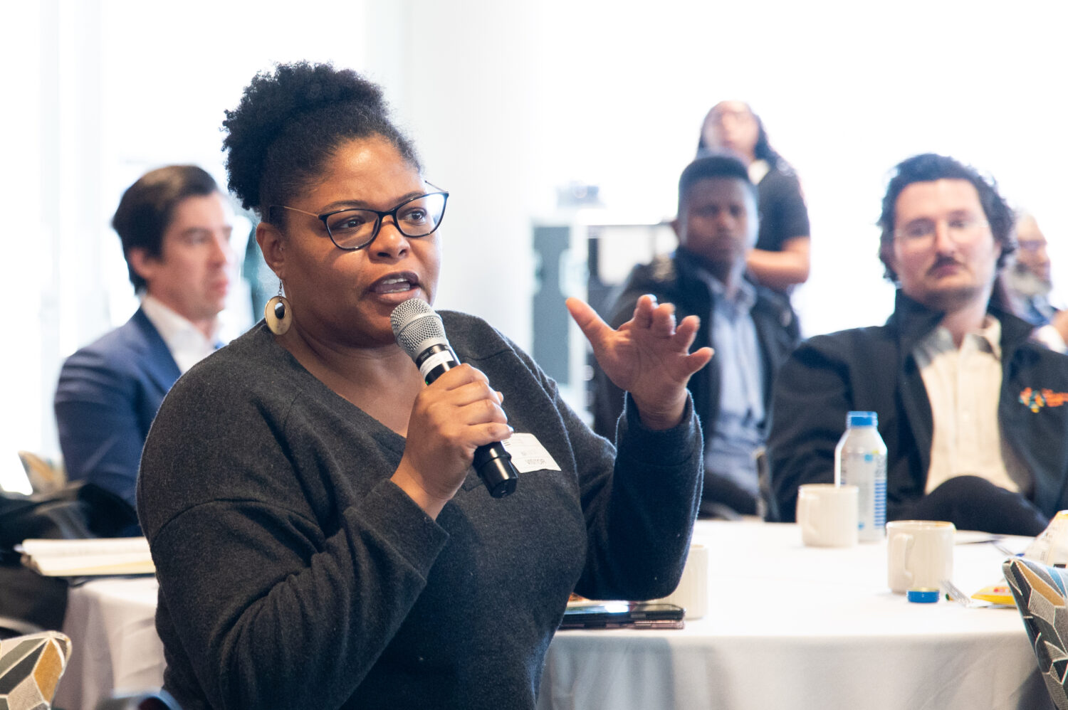 Leaders speak at an Energy Transition roundtable.