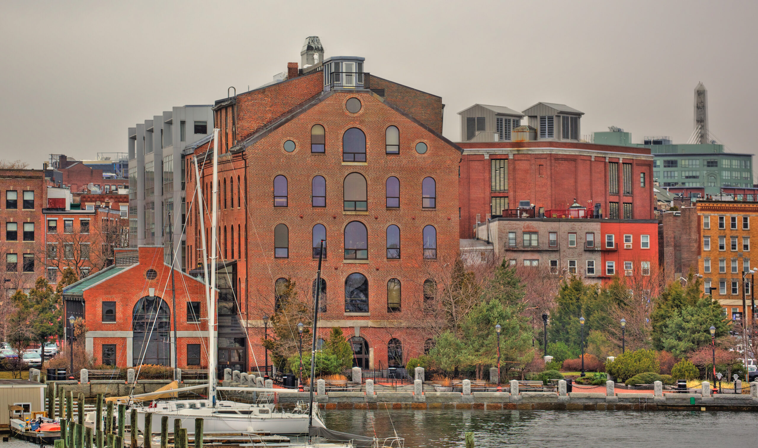 An image of Pilot House, the Barr Foundation offices, from the water.