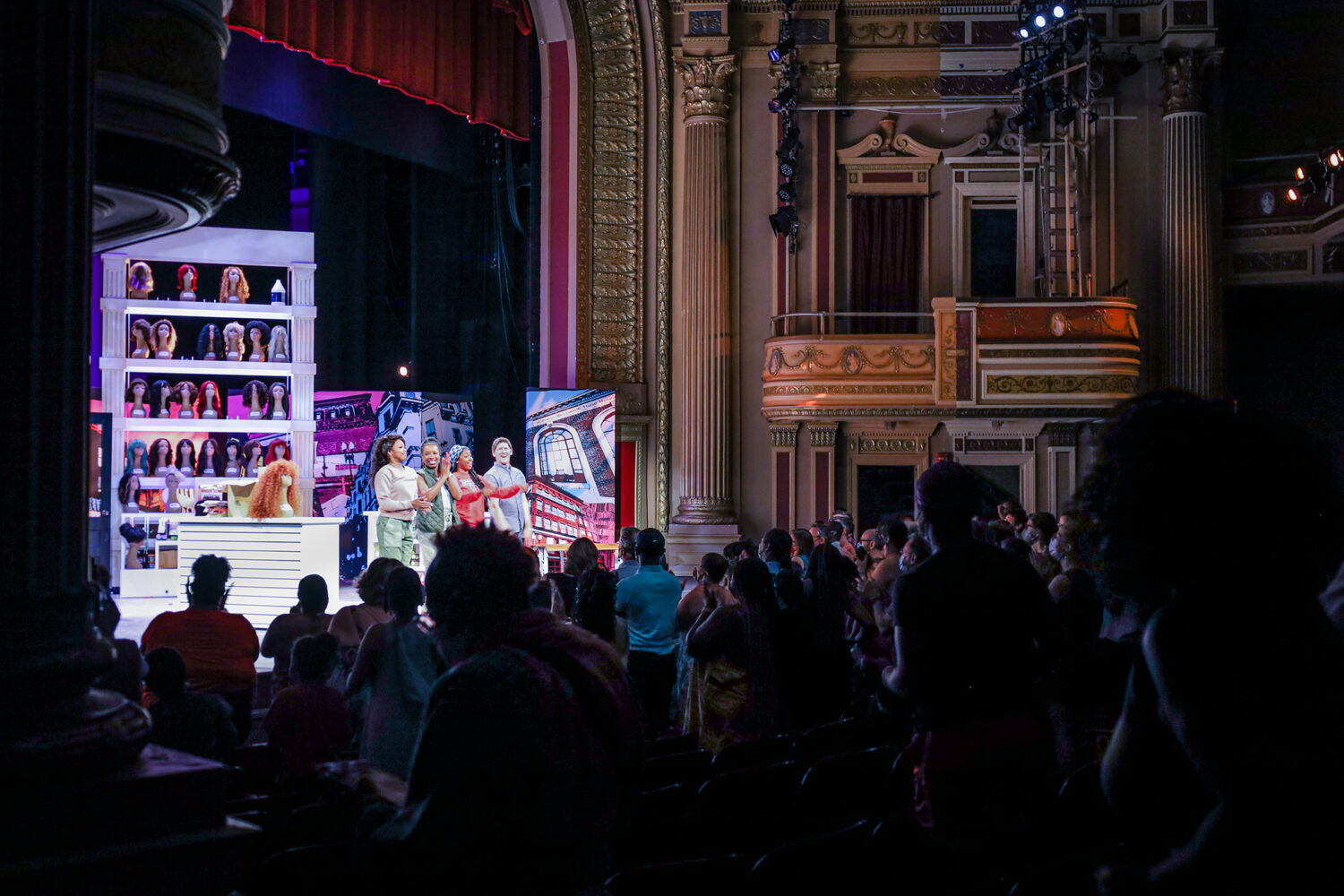 The cast of "Can I Touch It" performs at Company One theatre.